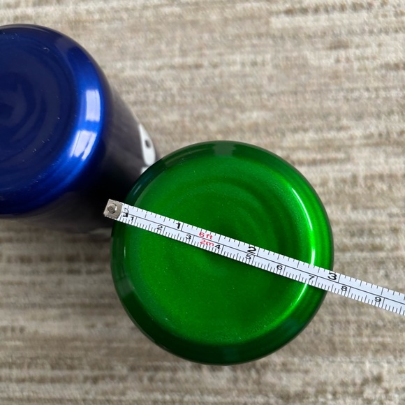 ABSOLUT VODKA NEW BLUE (1) & GREEN (1) GLASS 12 OZ "CAN SHAPED" DRINKING GLASSES - Picture 12 of 12